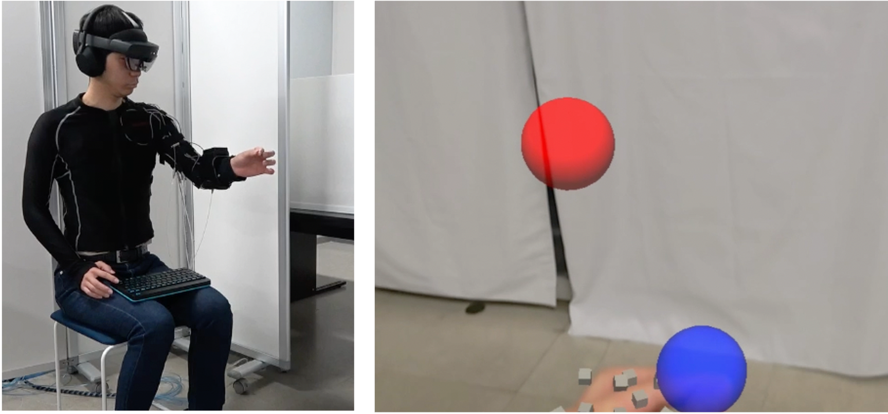 着衣型力触覚デバイスを用いた没入型環境における手指位置誘導